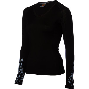 Icebreaker BodyFit 200 Oasis Fleur V-Neck Shirt - Short-Sleeve - Women's