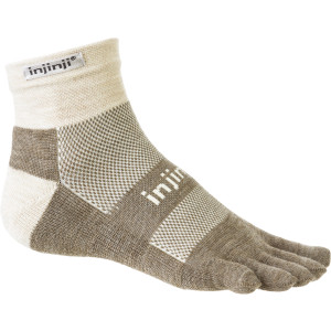 Click to Enlarge for injinji Run Midweight NüWool Mini-Crew Toe Sock injinji Run Midweight NüWool Mini-Crew Toe Sock-Image