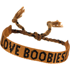 I Love Boobies! Amigo Woven Bracelet