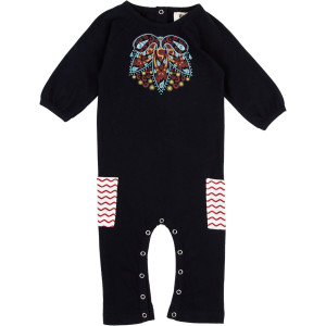 Screenprint Gathered Pocket Jumpsuit - Infant Girls'