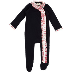 Pleated Ruffle Footie Jumpsuit - Infant Girls'
