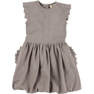 Pleated Arm Ruffle Pocket Dress - Toddler Girls'