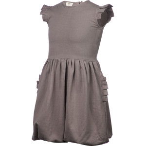Pleated Arm Ruffle Pocket Dress - Girls'