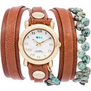 Click to Enlarge for La Mer Tesoro Stone Wrap Watch - Women's La Mer Tesoro Stone Wrap Watch - Women's -image