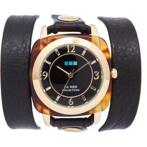 Click to Enlarge for La Mer Acetate Stone-Leather Wrap Watch - Women's La Mer Acetate Stone-Leather Wrap Watch - Women's-Image