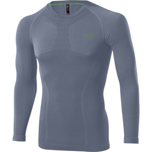 Click to Enlarge for Mizuno Breath Thermo Seamless Body Crew - Long-Sleeve - Men's Mizuno Breath Thermo Seamless Body Crew - Long-Sleeve - Men's -image