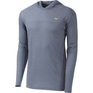 Mizuno Breath Thermo Body Mapping Hooded Shirt - Long-Sleeve - Men's