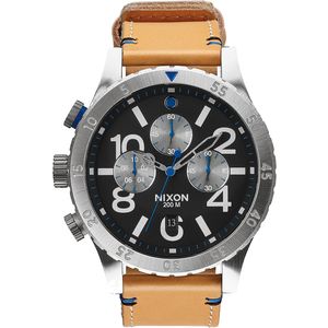 Click to Enlarge for Nixon 48-20 Chrono Leather Watch Nixon 48-20 Chrono Leather Watch -image