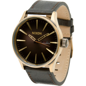 Nixon Sentry Leather Watch - Men's