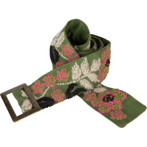 Embroidered Wool Belt - Women's
