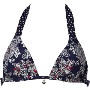 Blue Skies Floral Minnie Triangle Bikini Top - Women's