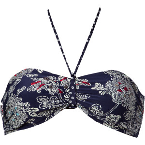 Quiksilver Juniors Blue Skies Floral Tahina Bandeau Bikini Top - Women's