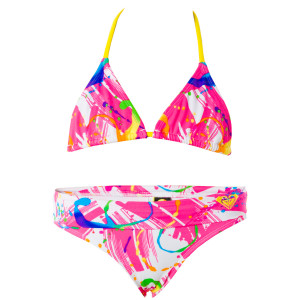 Roxy Shimmy Cocoa Pop Seasalt Bikini - Girls'