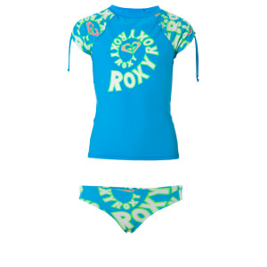 Roxy Logo A Gogo Rash Guard Set – Little Girls’