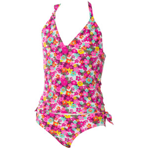 Roxy Daisy Gypsy Halter Tiki Tri Tankini Swim Set - Little Girls'