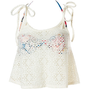 Roxy Daisy Rhapsody Crochet Tankini With Bandeau Bikini Top - Women's