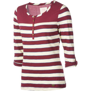 Stripe Henley Shirt - 3/4-Sleeve - Women's 