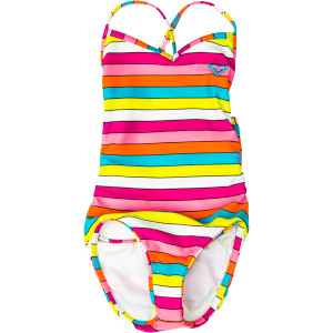 Roxy Caliente Sun Cross Over Monokini One-Piece Swimsuit - Girls'