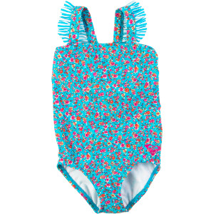 Sand Blossom Ruffle One-Piece Swimsuit - Girls'