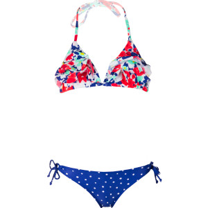 Blooming Bliss Ruffle Tiki Tri Swimsuit - Girls'