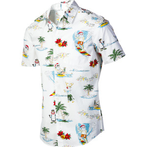 Quiksilver Surfin Santa Shirt - Short-Sleeve - Men's