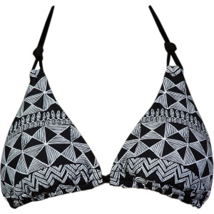 QSW Sketchy Squares Latitude Triangle Bikini Top - Women's