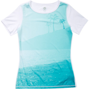 Click to Enlarge for Roxy Outdoor Fitness Swell Rashguard - Short-Sleeve - Women's Roxy Outdoor Fitness Swell Rashguard - Short-Sleeve - Women's-Image