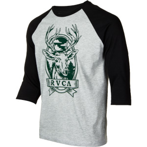 RVCA Deer Head Baseball Raglan Shirt - 3/4-Sleeve - Men's 