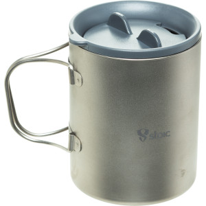 Ti Double Wall Mug w/Lid - 450ml