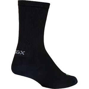 Click to Enlarge for SockGuy SGX6 Black Socks SockGuy SGX6 Black Socks -image