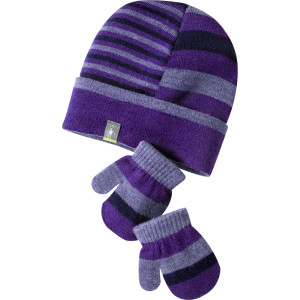 Split Stripe Hat/Mitt Set - Toddler and Infants'