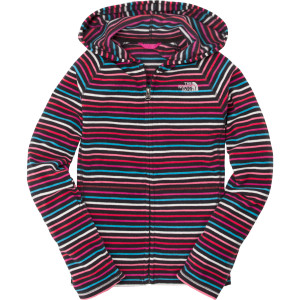 Striped Glacier Full-Zip Fleece Hooded Jacket - Girls'