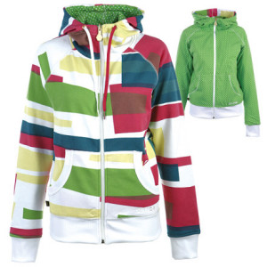 Volcom Transparent Stripe Reversible Full-Zip Hooded Sweatshirt - Women's - 2009
