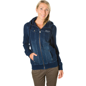 Volcom Fortune Denim Look Full-Zip Sweatshirt - Women's