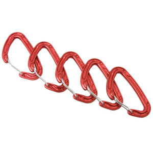Helium Wire Red Carabiner - 5 Pack
