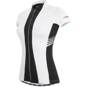 Stripe Full-Zip Jersey - Short-Sleeve - Women's