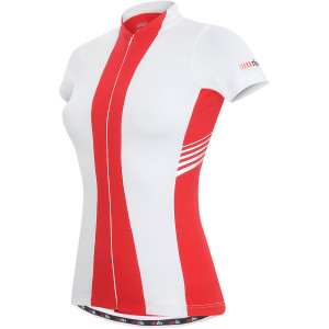 Stripe Full-Zip Jersey - Short-Sleeve - Women's