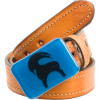 Backcountry.com Glass Goat Buckle and Leather Belt