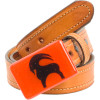 Glass Goat Buckle and Leather Belt