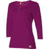 Solid Slub Henley - 3/4-Sleeve - Women's