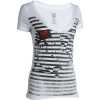 Pinstripes V-Neck T-Shirt - Short-Sleeve - Women's