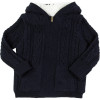 Cable Faux Fur Cardigan - Toddler Boys'