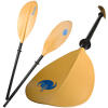 Harmony Adventure Paddle - Fiberglass Shaft, Glass Blade