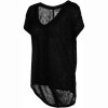 Solid Drapy Rib V T-Shirt - Short-Sleeve - Women's