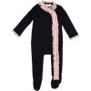 Pleated Ruffle Footie Jumpsuit - Infant Girls'