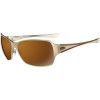 Oakley Behave Sunglasses - Women's: The Women's Oakley Behave Sunglasses elegantly blur the lines between form and function. The wrap-around fashion frames coupled with Oakley XYZ technology give you optimum peripheral protection.