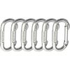 Omega Pacific Oval Straightgate Carabiner - 6 Pack: 