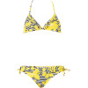 Seashore Party Tiki Triangle Ruffle Swim Set - Girls'