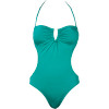 Sun Goddess Solids Bandeau Monokini One-Piece Swimsuit - Women's