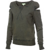 Cutout Fleece Pullover Sweatshirt - Women's